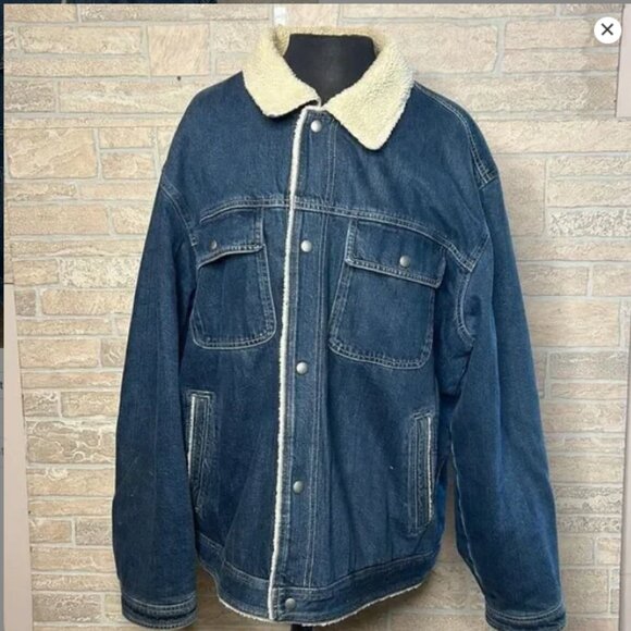Eddie Bauer Sherpa Lined Jean Jacket Men's Size XL - Picture 10 of 11